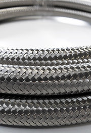 -10AN Stainless Steel Braided Flex Hose with Reinforced Rubber Liner - 20 Foot Length - Ace Race Parts