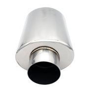 Ultra Quiet Resonator - 3.000" Inlet/Outlet x 13.75" Long - 304 Stainless - Ace Race Parts