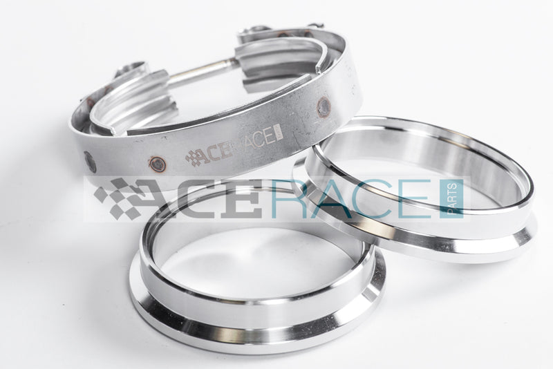 2.500" V-Band Assembly Mild Steel/Stainless Combination - Standard Clamp - Ace Race Parts
