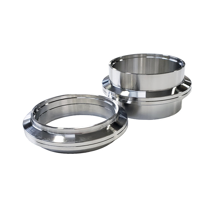 2.500" V-Band Assembly "Male/Female" - 304 Stainless - Quick-Release Clamp - 20mm Combined Flange Thickness - Ace Race Parts