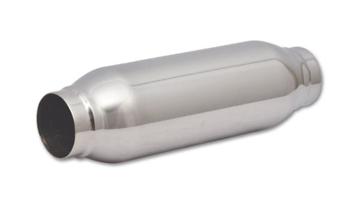 Vibrant Large Bottle Style Resonator 2.50" Inlet/Outlet 304 Stainless (17930) - Ace Race Parts