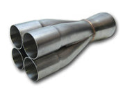 Vibrant 2.00" Inlet ID x 4.00" Merge Outlet OD 4-1 Merge Collector — 304 Stainless - Ace Race Parts